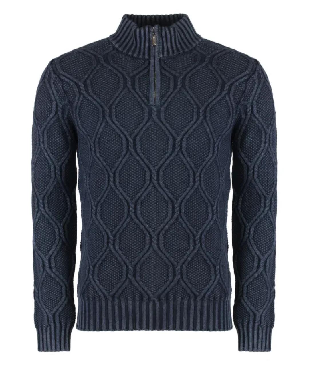 MOORER Синий шерстяной джемпер / свитер, фото 1