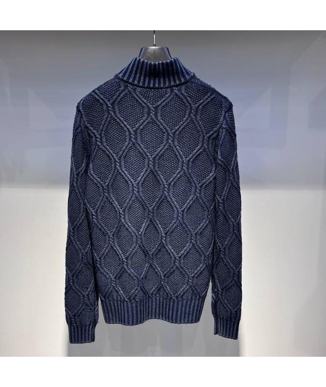 MOORER Синий шерстяной джемпер / свитер, фото 3
