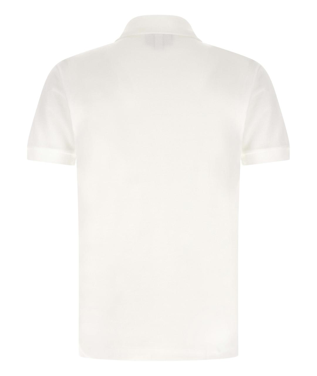 LACOSTE Белое хлопковое поло с коротким рукавом, фото 2