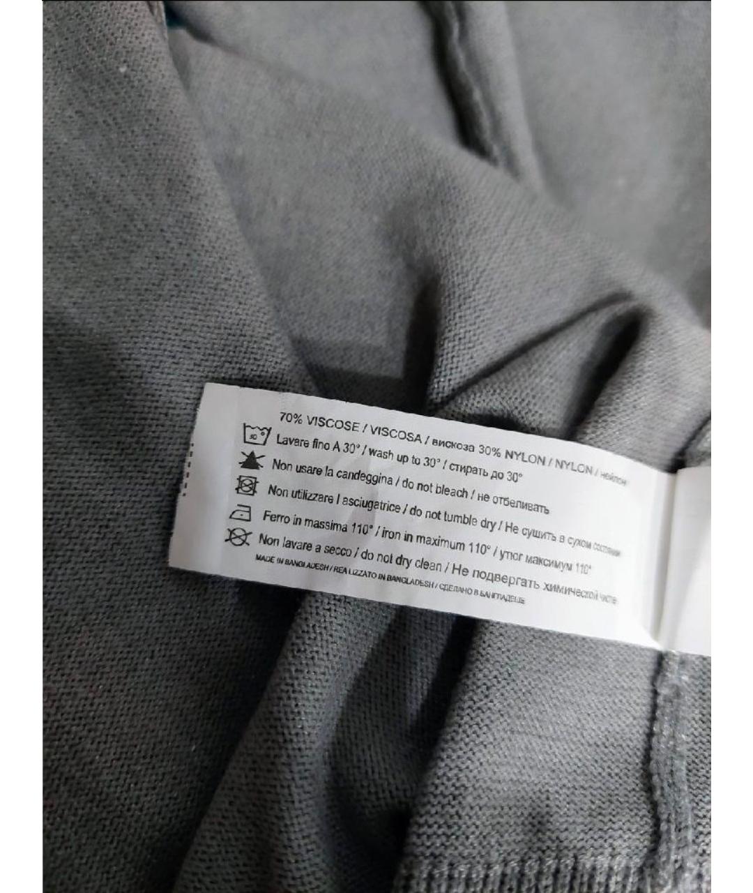 JOHN RICHMOND Серая вискозная водолазка, фото 8