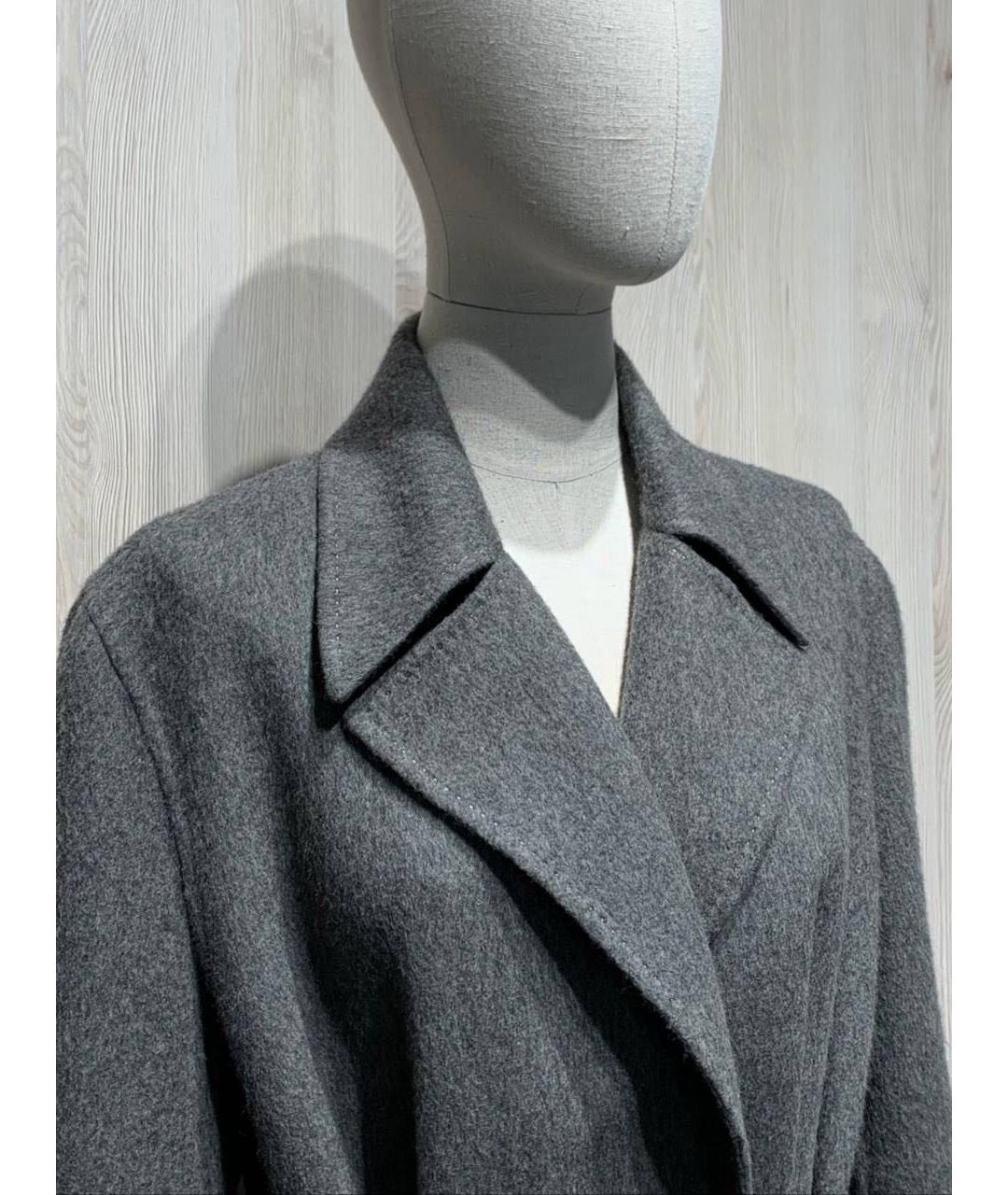 RALPH LAUREN Серое шерстяное пальто, фото 2