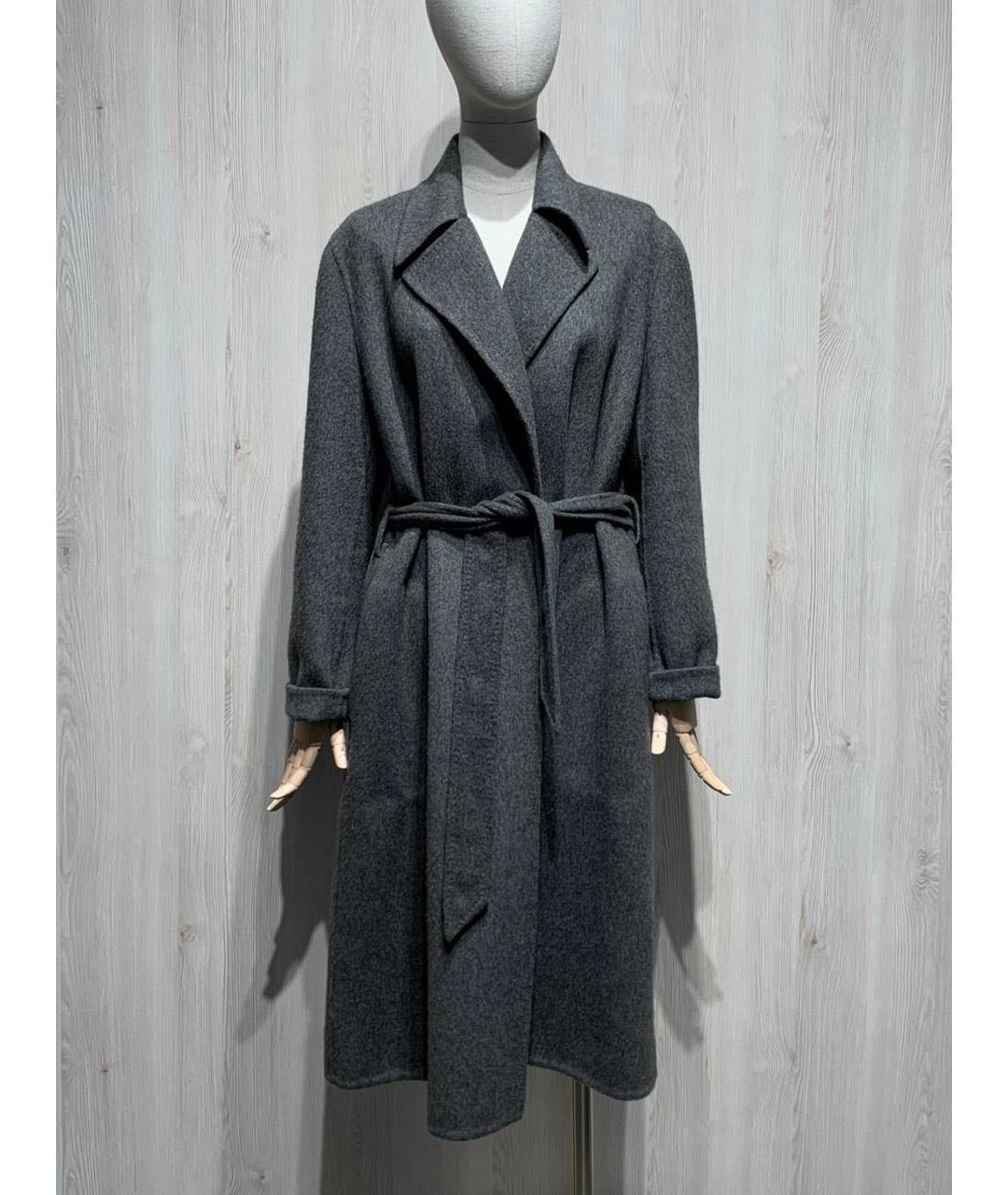 RALPH LAUREN Серое шерстяное пальто, фото 9