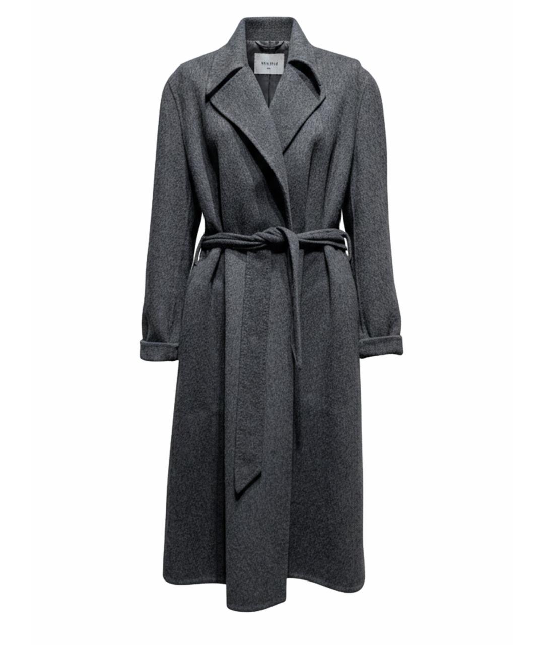 RALPH LAUREN Серое шерстяное пальто, фото 1