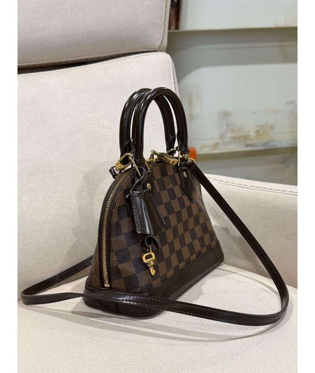 LOUIS VUITTON Коричневая сумка с короткими ручками, фото 4