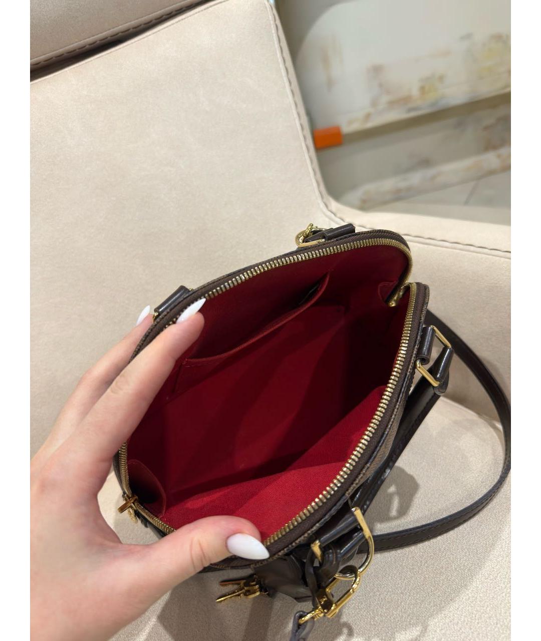 LOUIS VUITTON Коричневая сумка с короткими ручками, фото 7