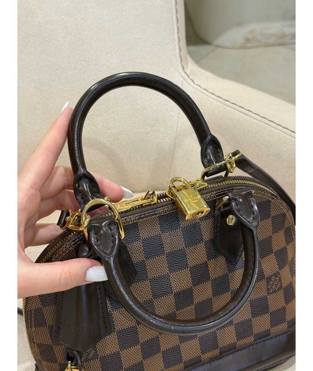 LOUIS VUITTON Коричневая сумка с короткими ручками, фото 6