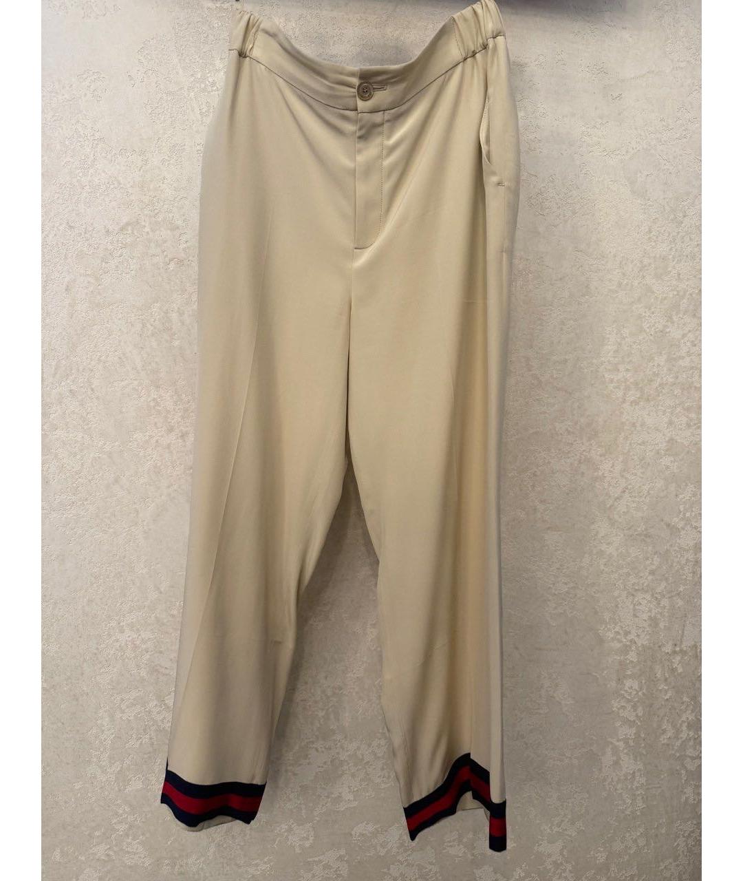 GUCCI Бежевый шелковый костюм с брюками, фото 2