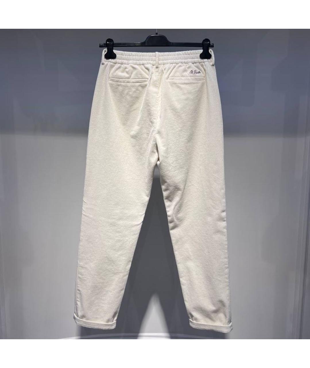 MC2 SAINT BARTH Белые хлопковые повседневные брюки, фото 2