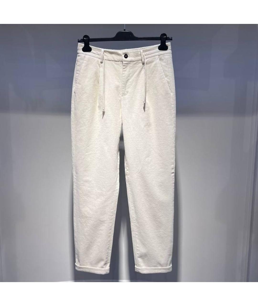 MC2 SAINT BARTH Белые хлопковые повседневные брюки, фото 4