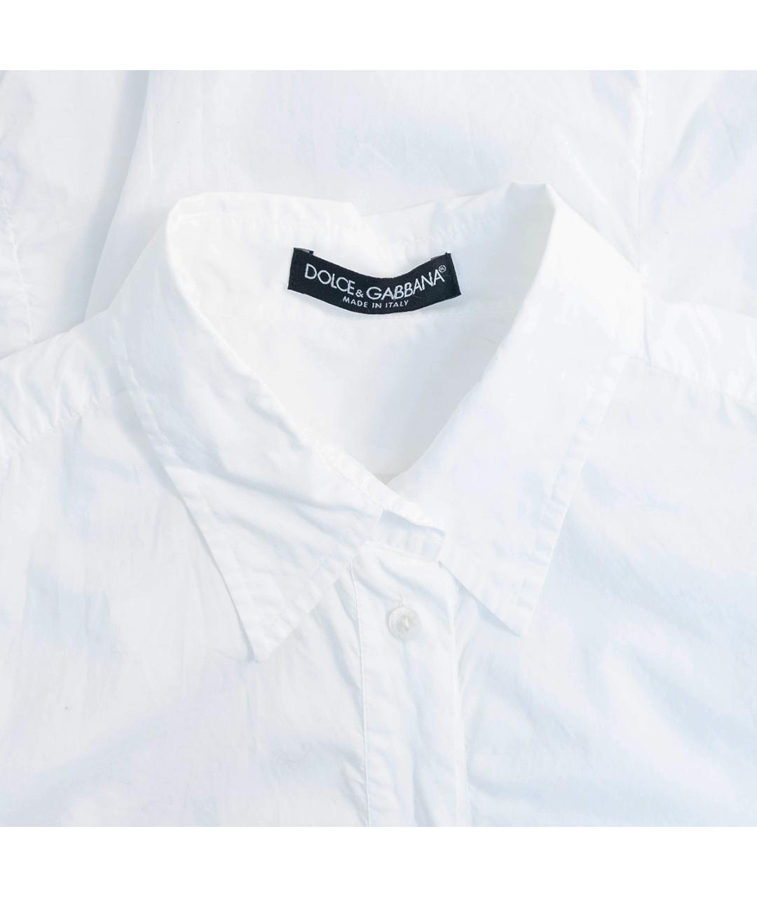DOLCE&GABBANA Белая хлопковая блузы, фото 3