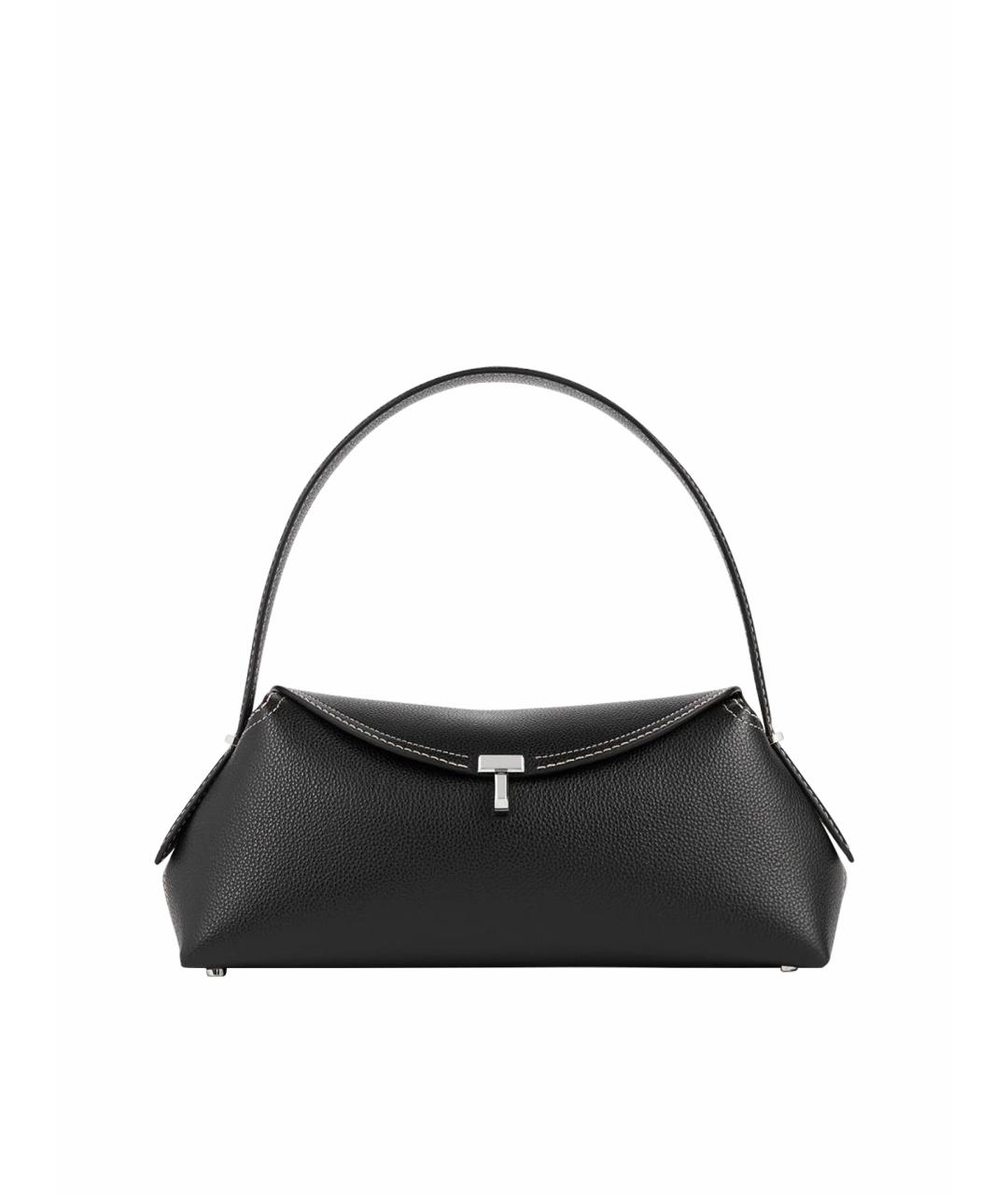 TOTEME Черная кожаная сумка с короткими ручками, фото 1