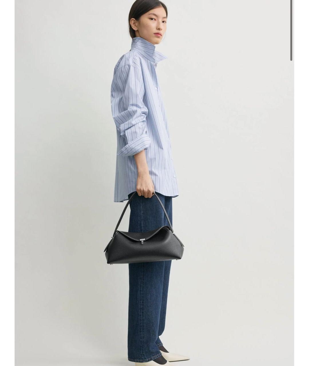 TOTEME Черная кожаная сумка с короткими ручками, фото 2