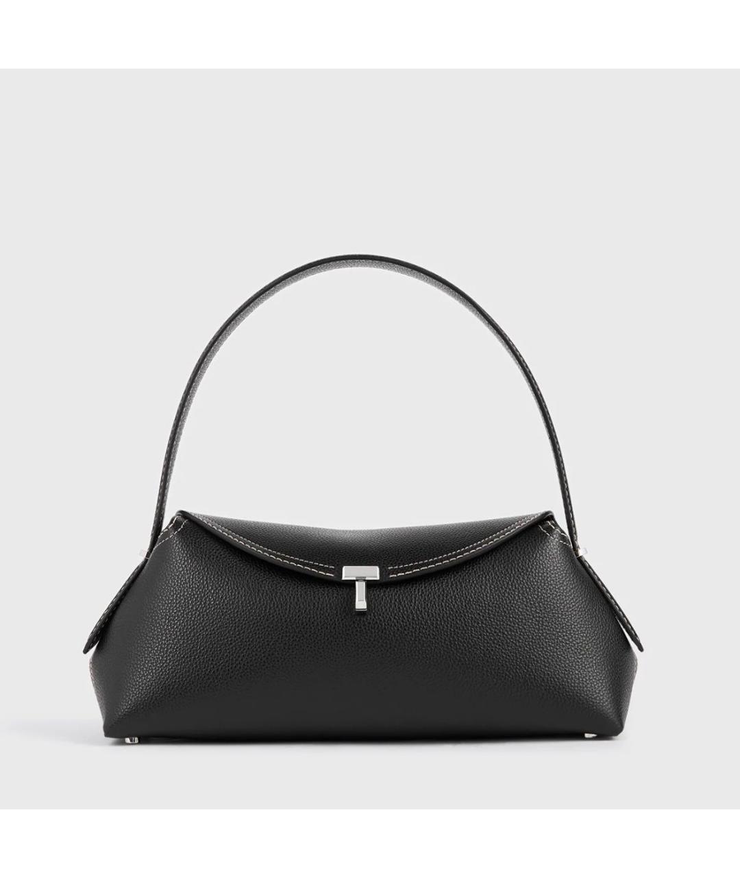TOTEME Черная кожаная сумка с короткими ручками, фото 5