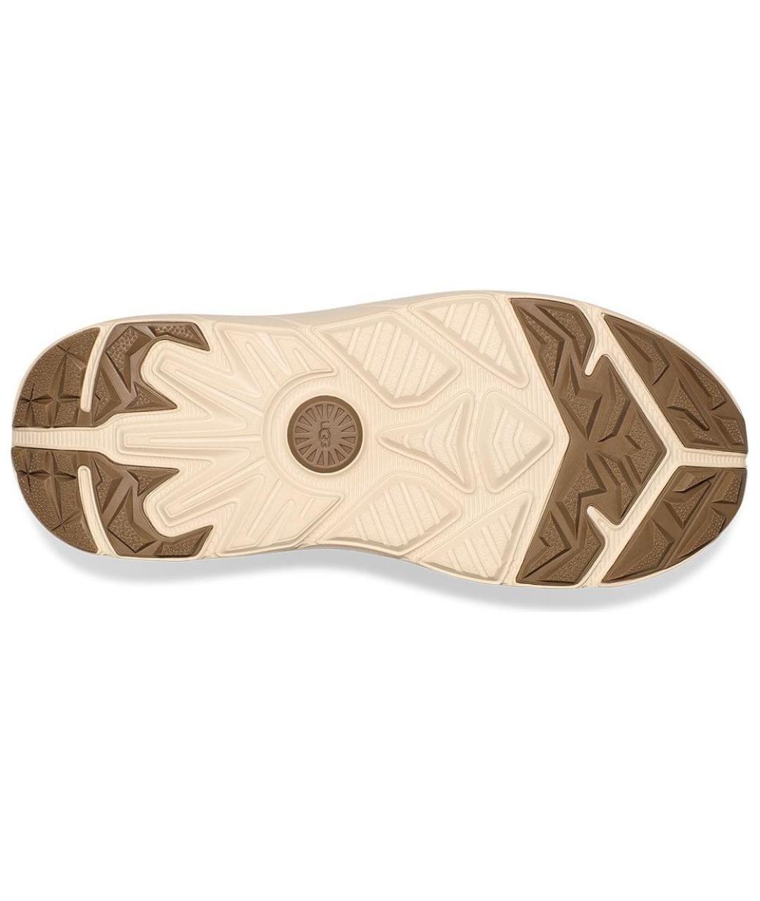 UGG AUSTRALIA Коричневые кожаные высокие кроссовки / кеды, фото 5