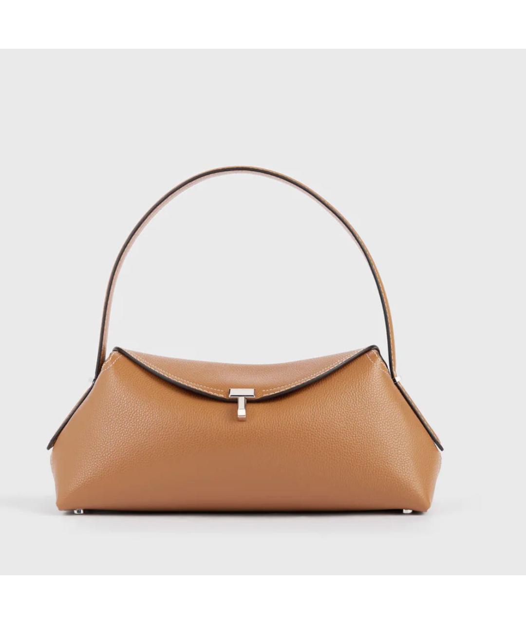 TOTEME Коричневая кожаная сумка с короткими ручками, фото 5