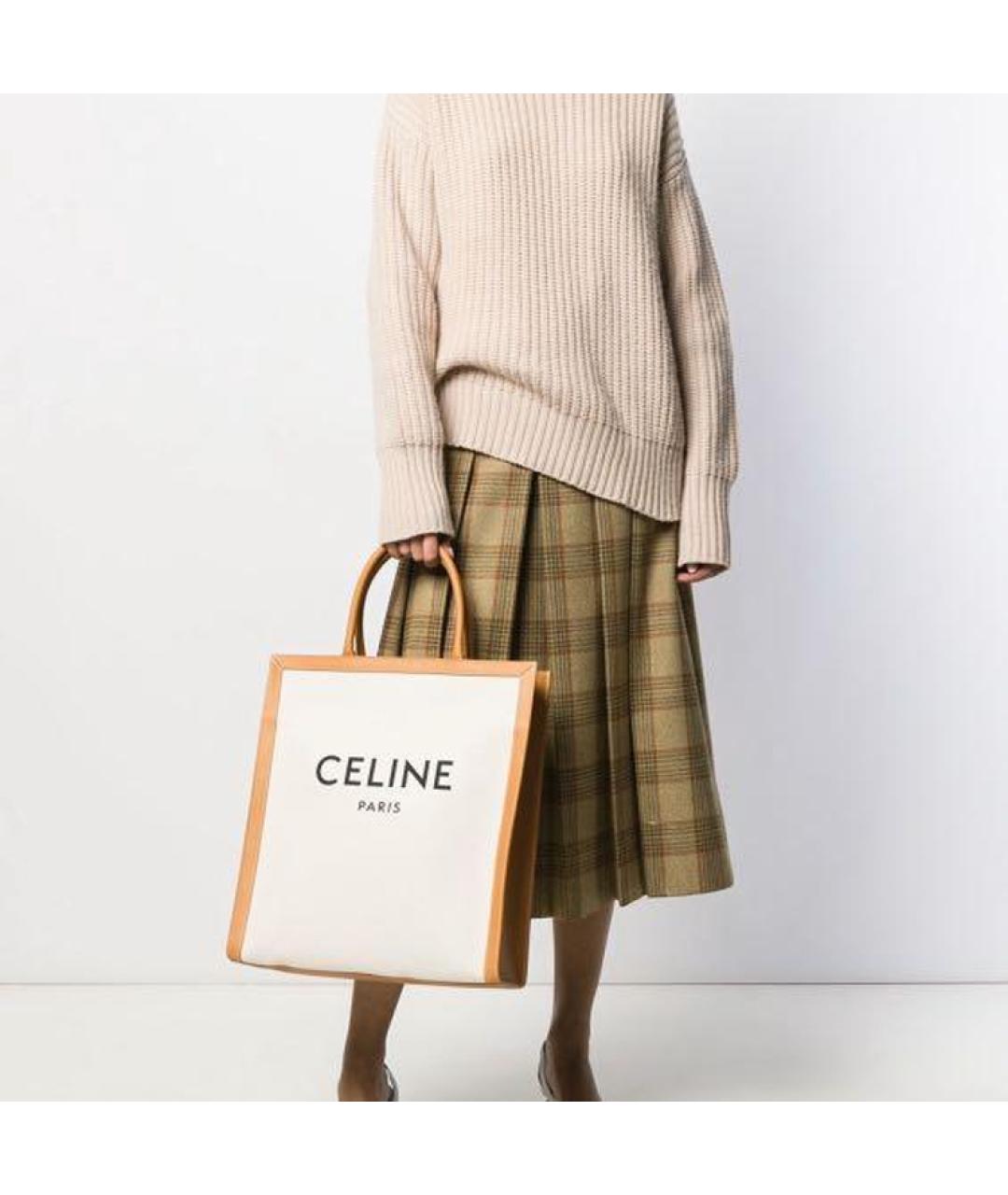 CELINE Белая сумка тоут, фото 5