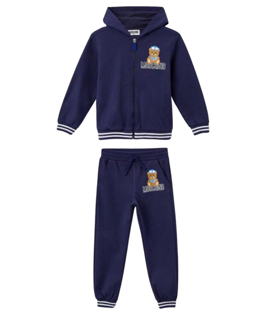 MOSCHINO KIDS Синий хлопковый комплект, фото 5