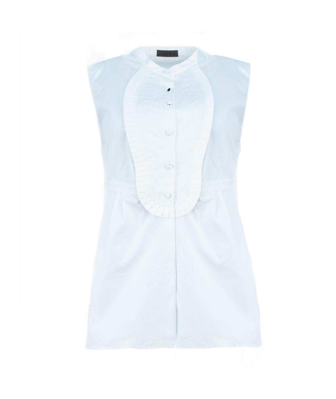 LOEWE Белая хлопковая блузы, фото 1