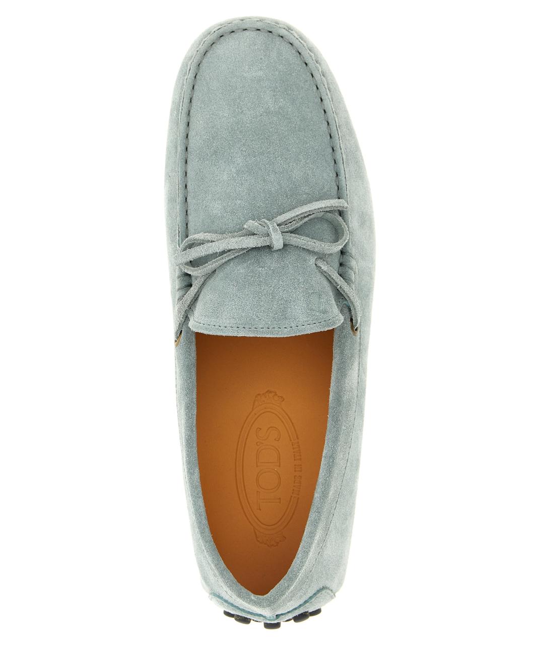 TOD'S Серые кожаные лоферы, фото 4