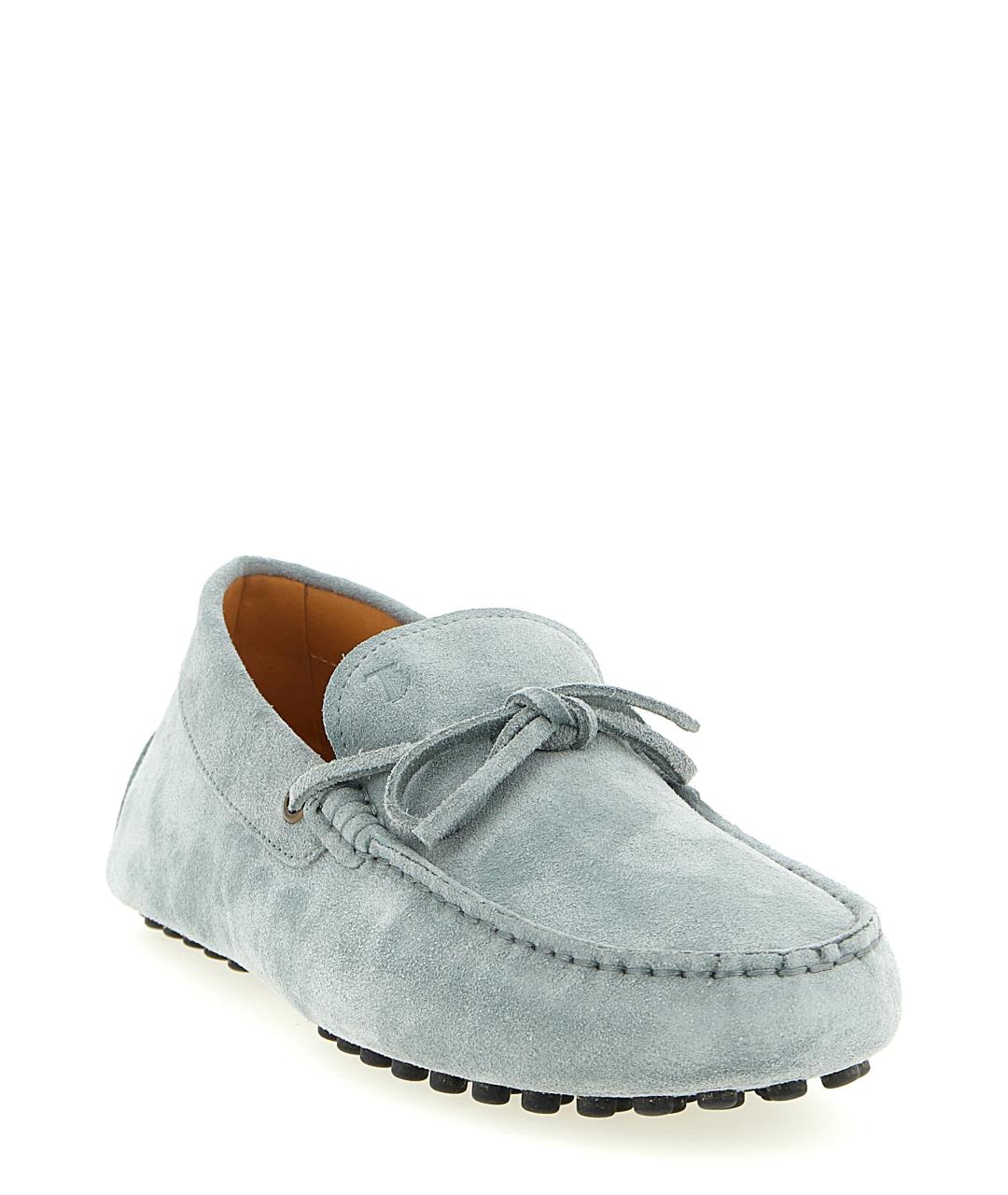 TOD'S Серые кожаные лоферы, фото 2