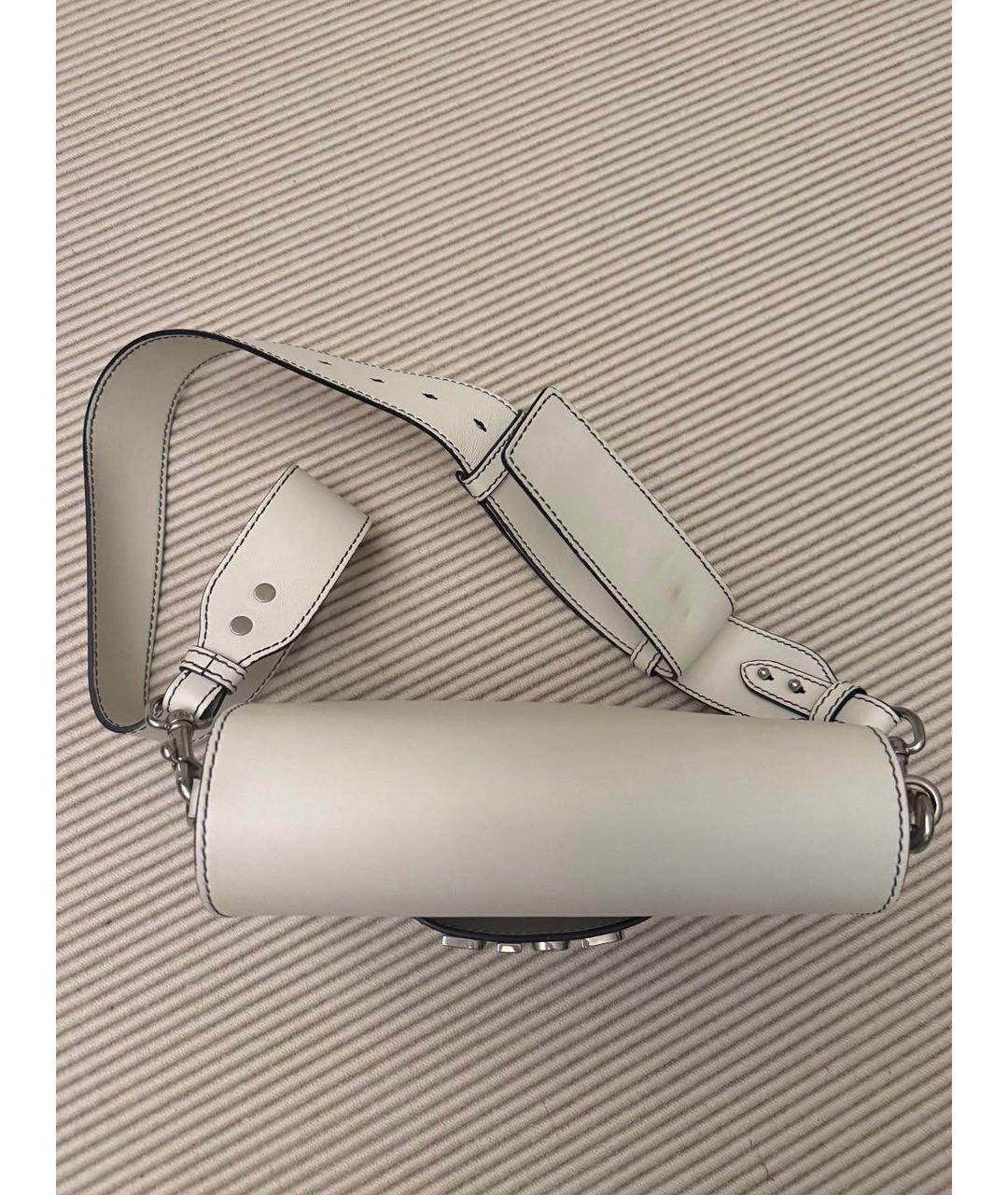 CHRISTIAN DIOR Белая кожаная сумка через плечо, фото 6