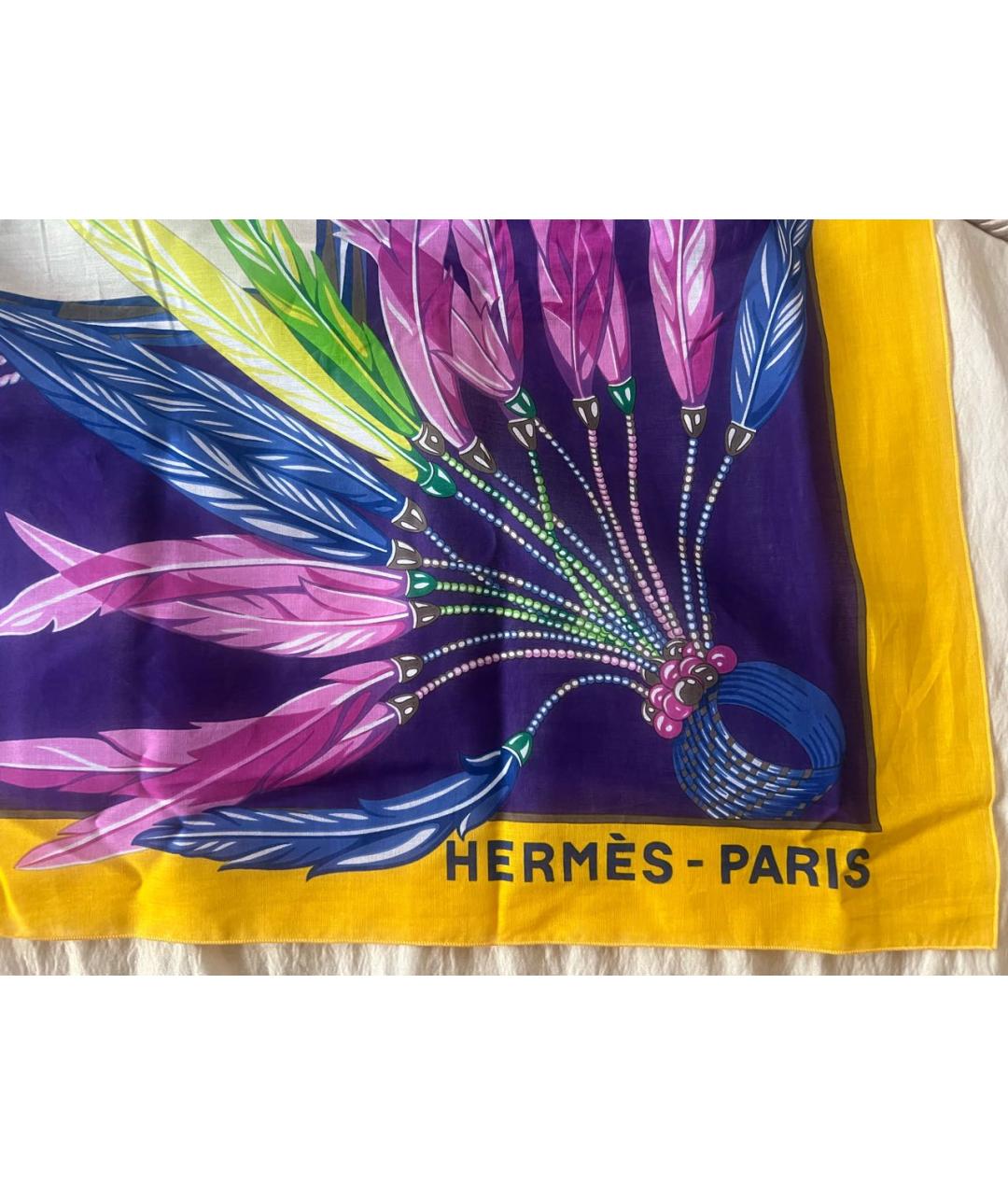HERMES Мульти хлопковый платок, фото 2