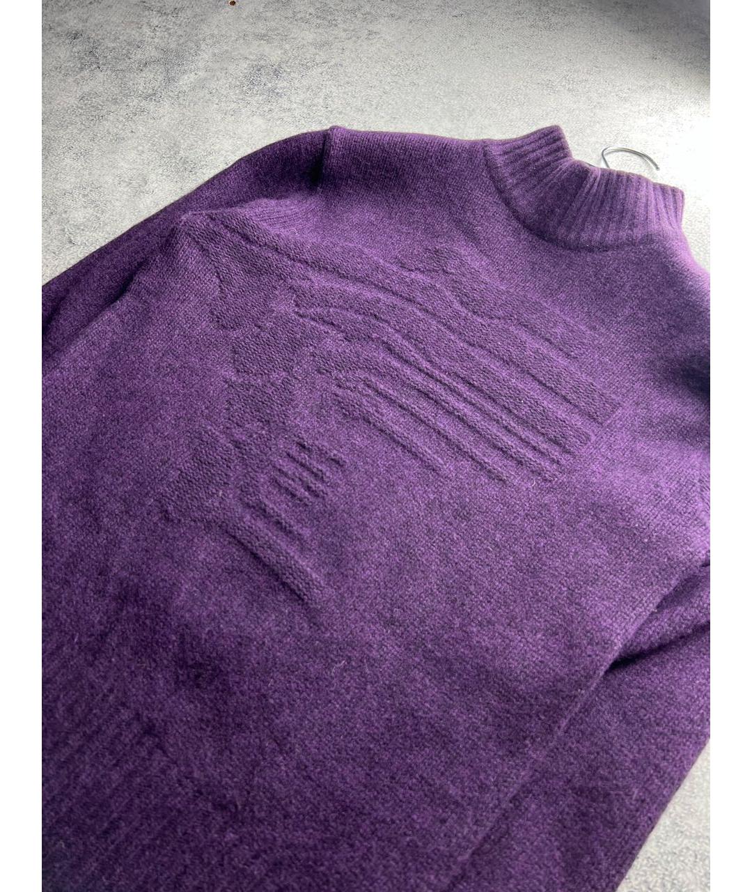 VERSACE JEANS COUTURE Фиолетовый шерстяной джемпер / свитер, фото 4