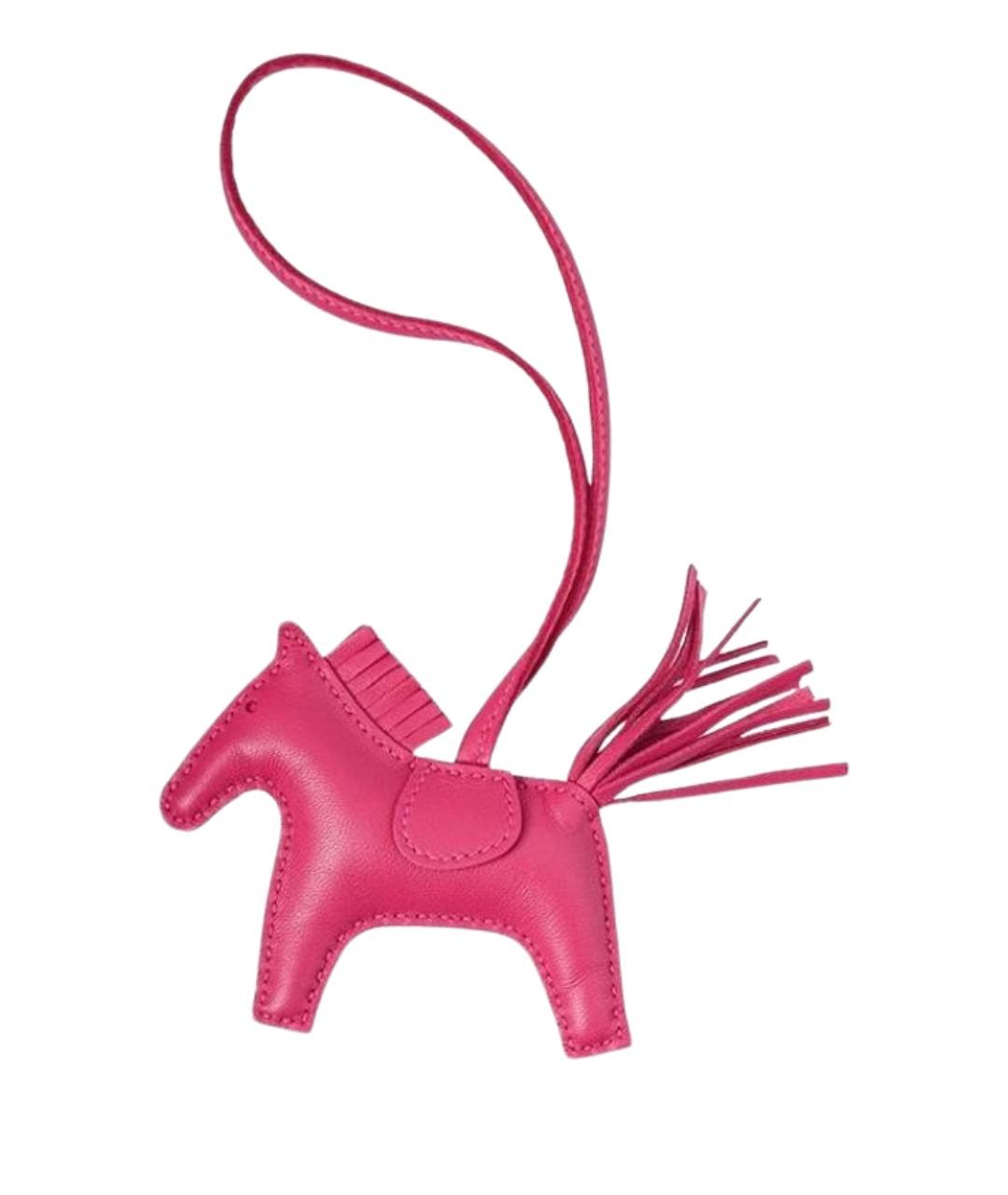 HERMES Розовый брелок, фото 1