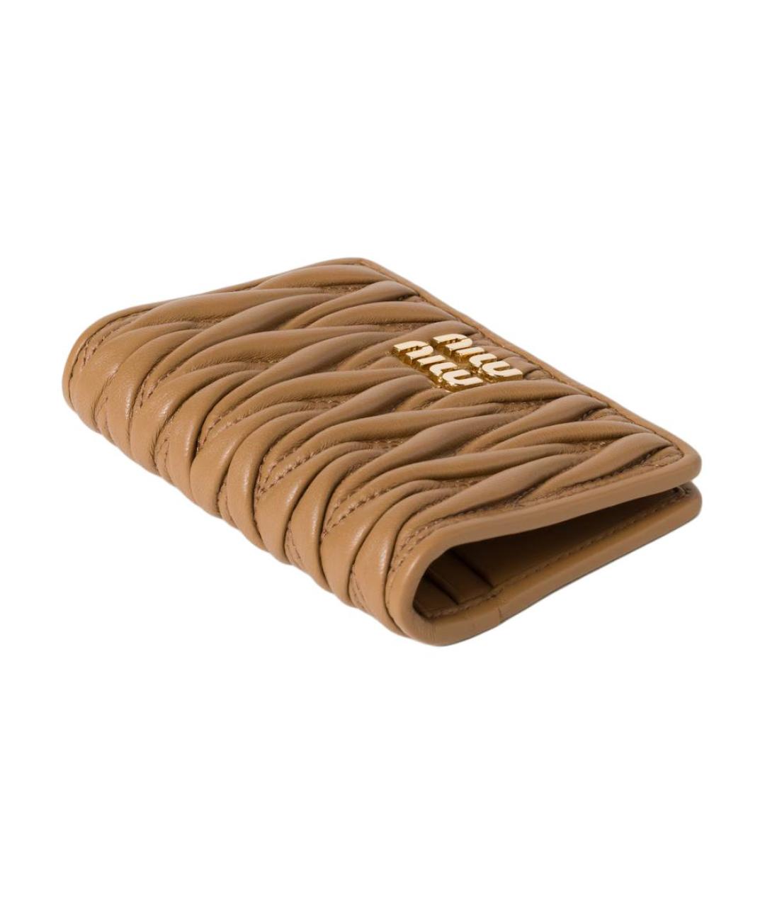 MIU MIU Коричневый кожаный кошелек, фото 3