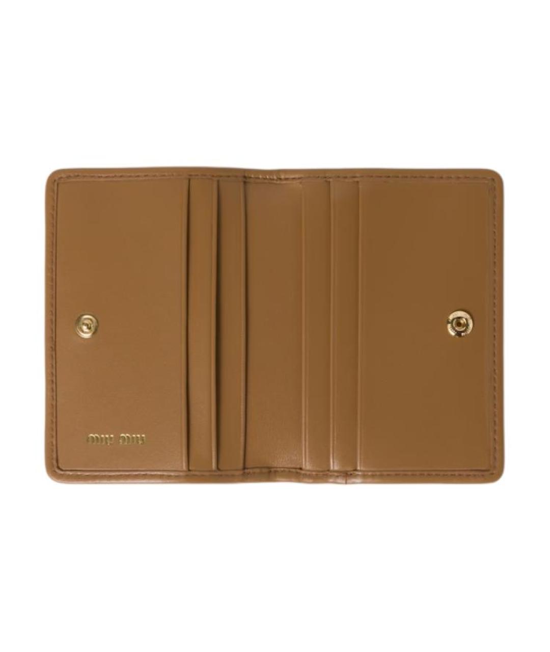 MIU MIU Коричневый кожаный кошелек, фото 2