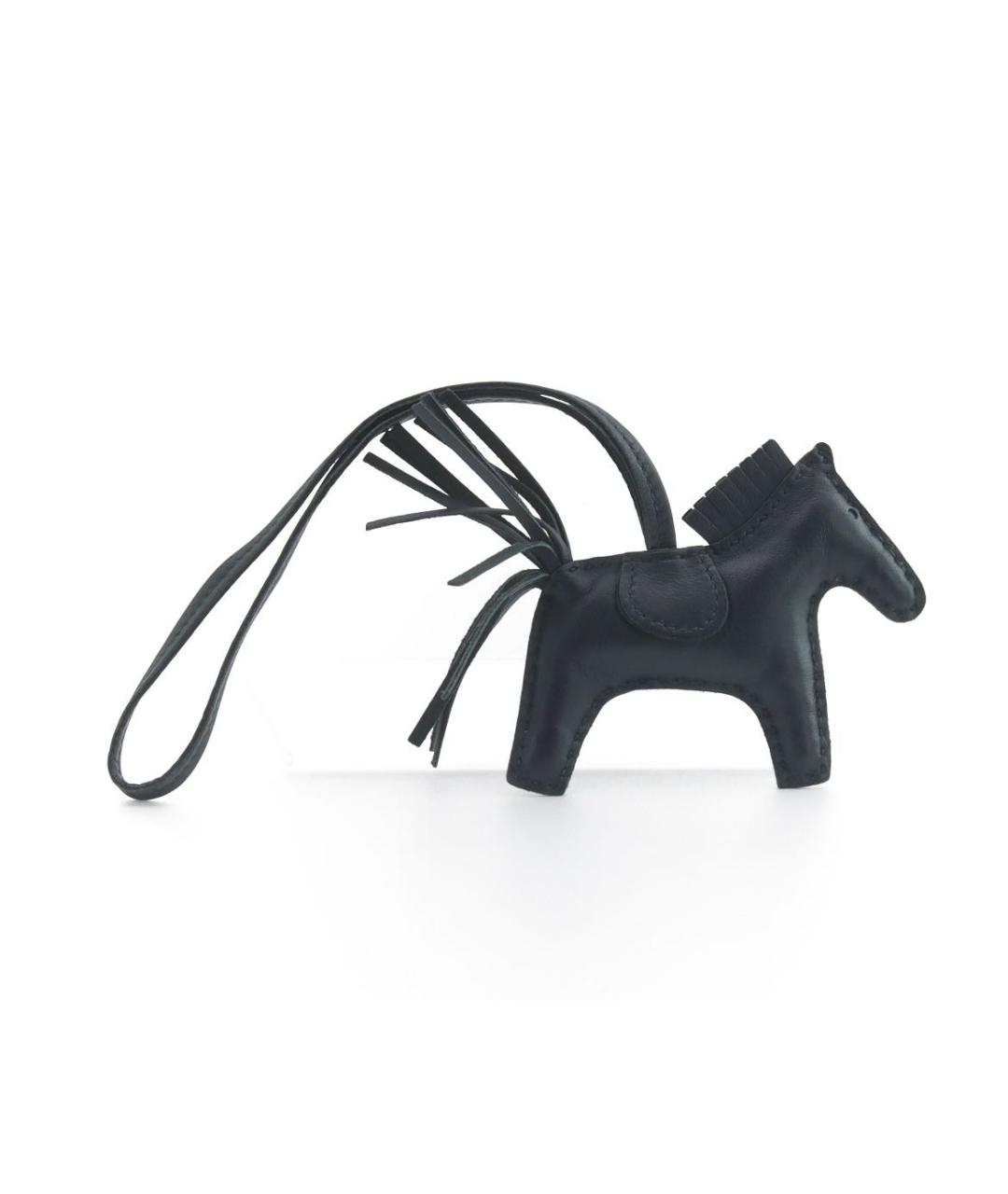 HERMES Черный брелок, фото 2