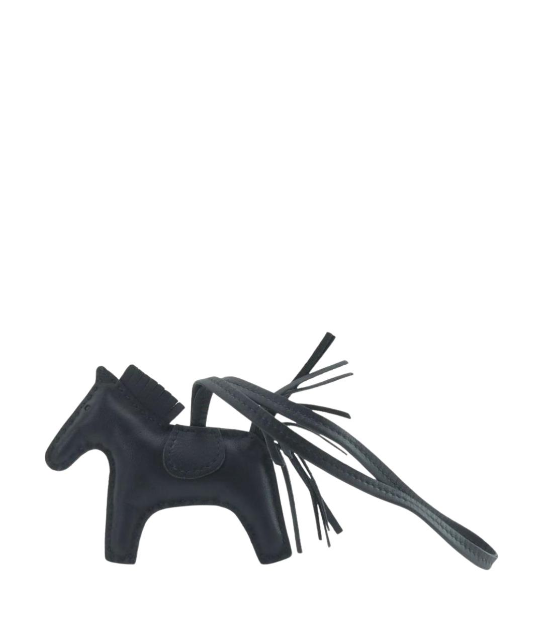 HERMES Черный брелок, фото 1