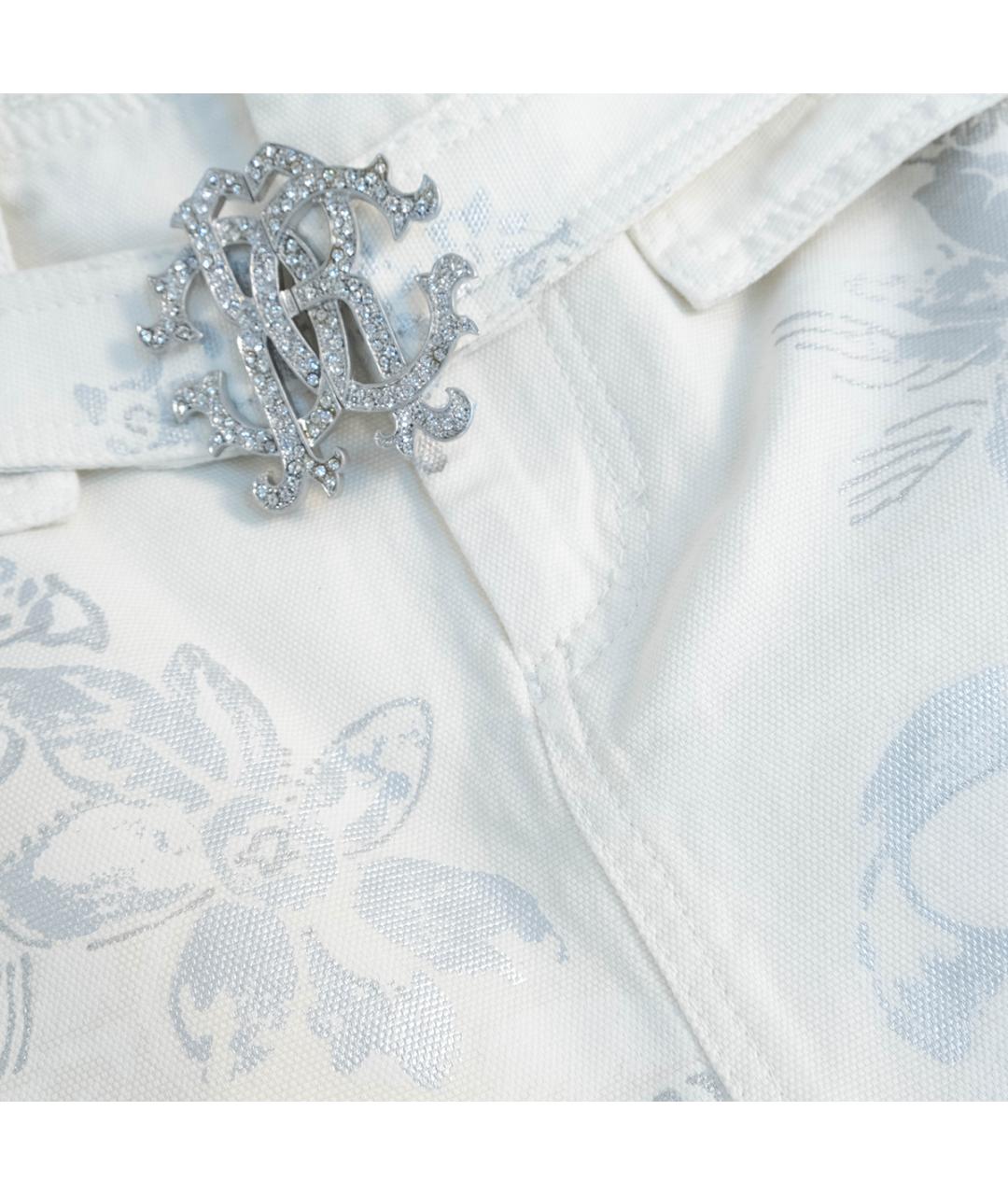 ROBERTO CAVALLI Белая деним юбка мини, фото 5