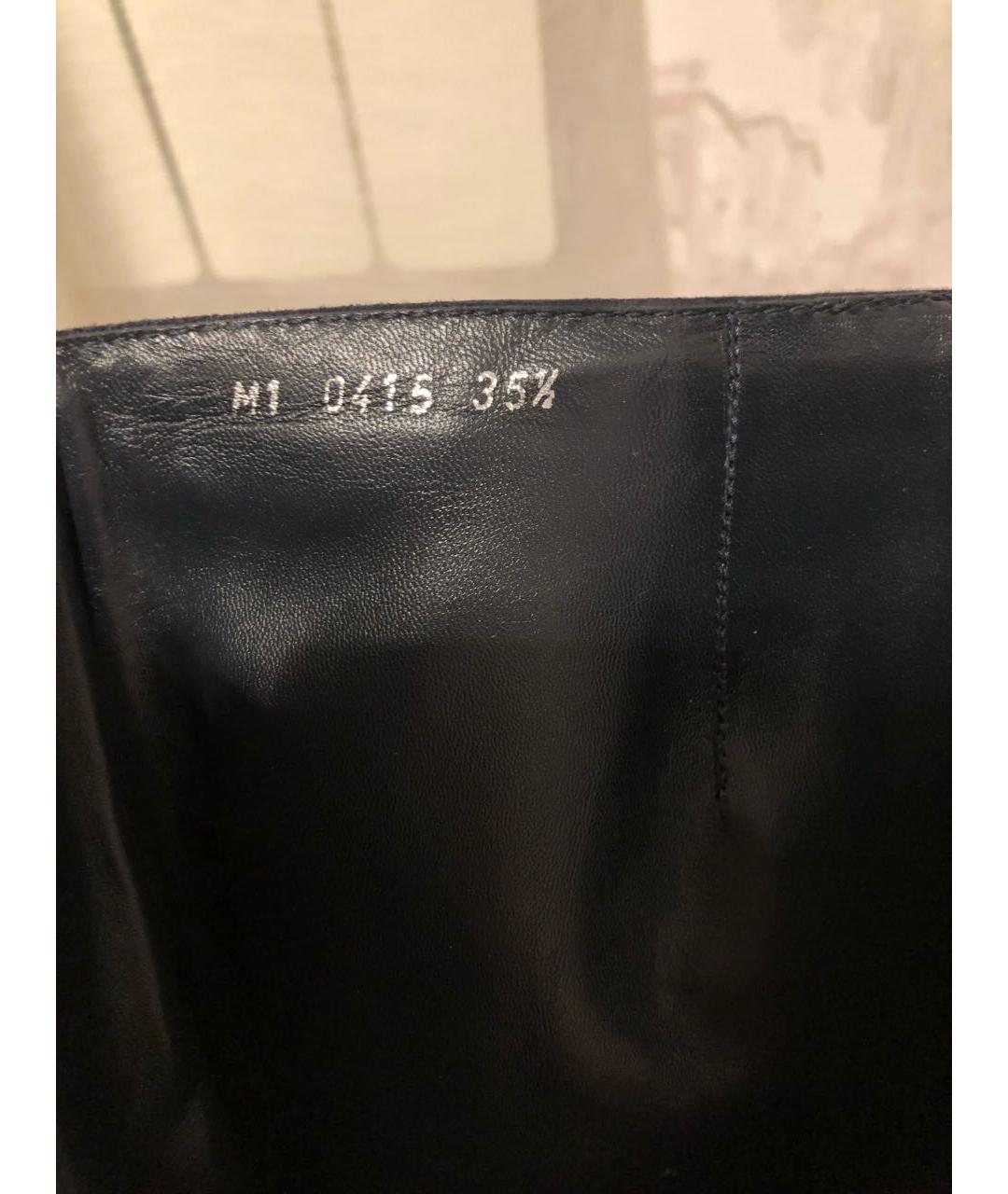 CHRISTIAN DIOR Синие замшевые сапоги, фото 7