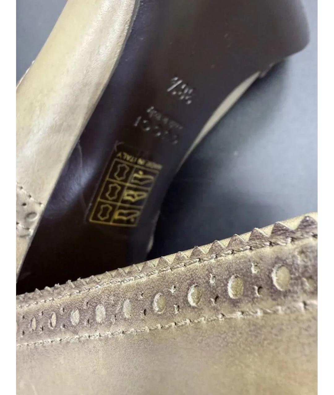 GUCCI Бежевые кожаные сапоги, фото 7