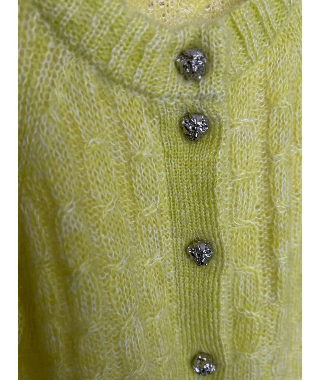 GANNI Желтый шерстяной кардиган, фото 4