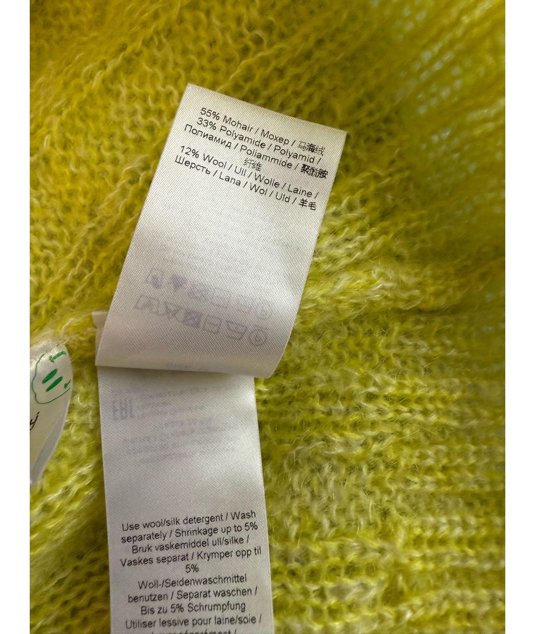 GANNI Желтый шерстяной кардиган, фото 6