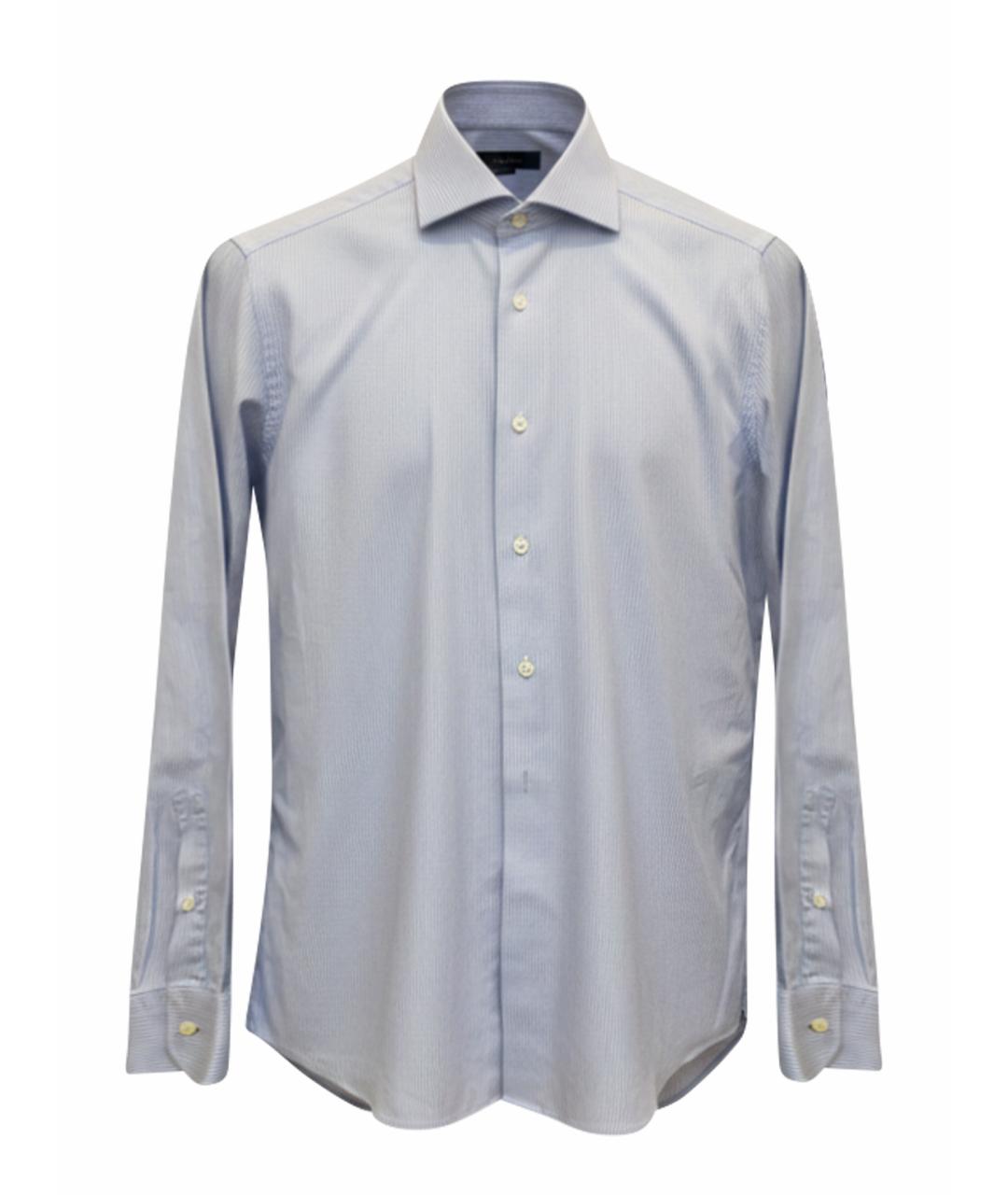 ERMENEGILDO ZEGNA XXX Голубая хлопковая кэжуал рубашка, фото 1