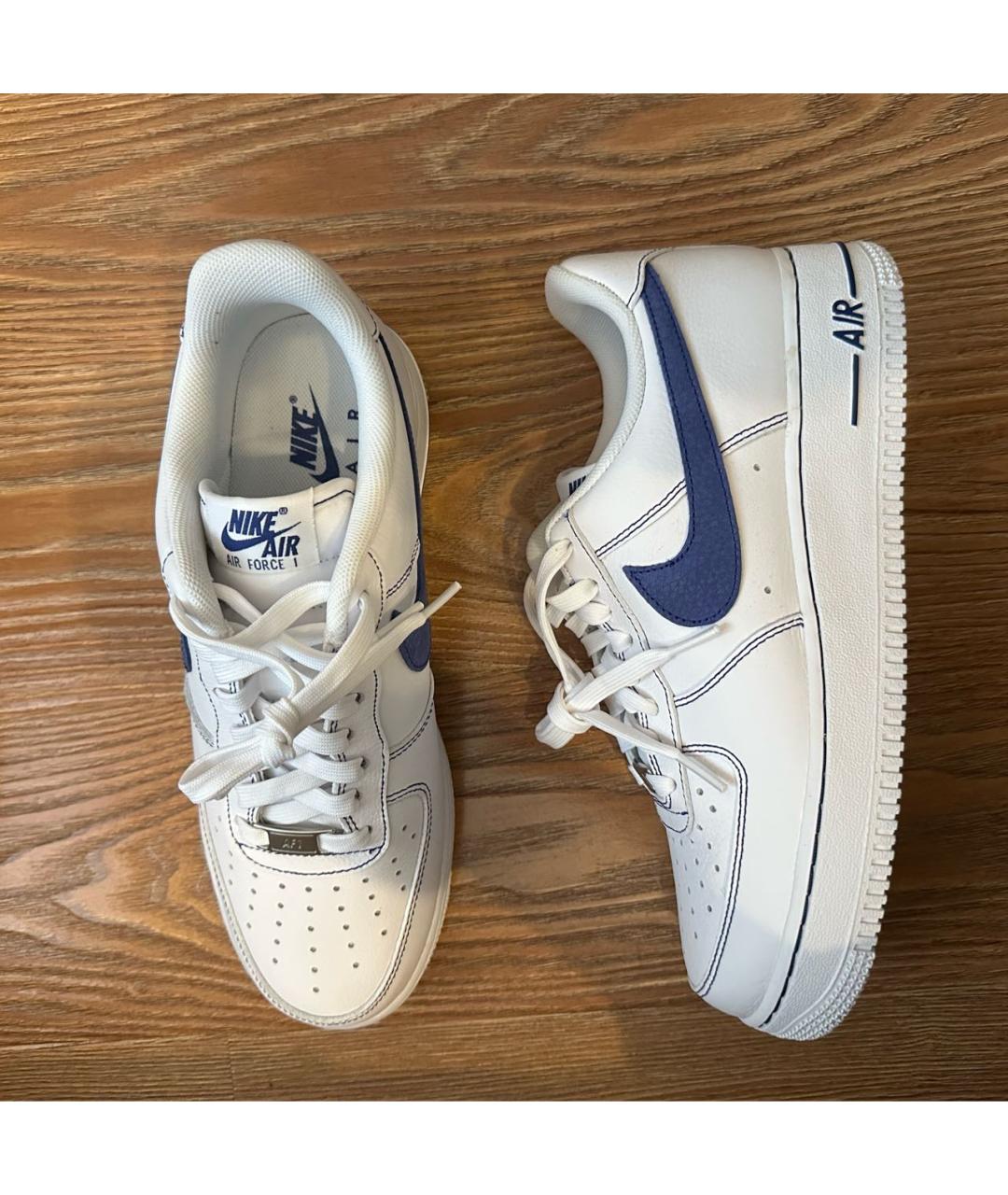 NIKE Белые кожаные низкие кроссовки / кеды, фото 2