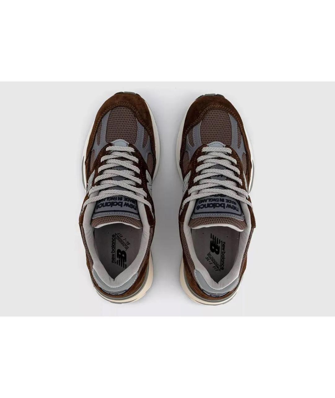 NEW BALANCE Коричневые замшевые низкие кроссовки / кеды, фото 3