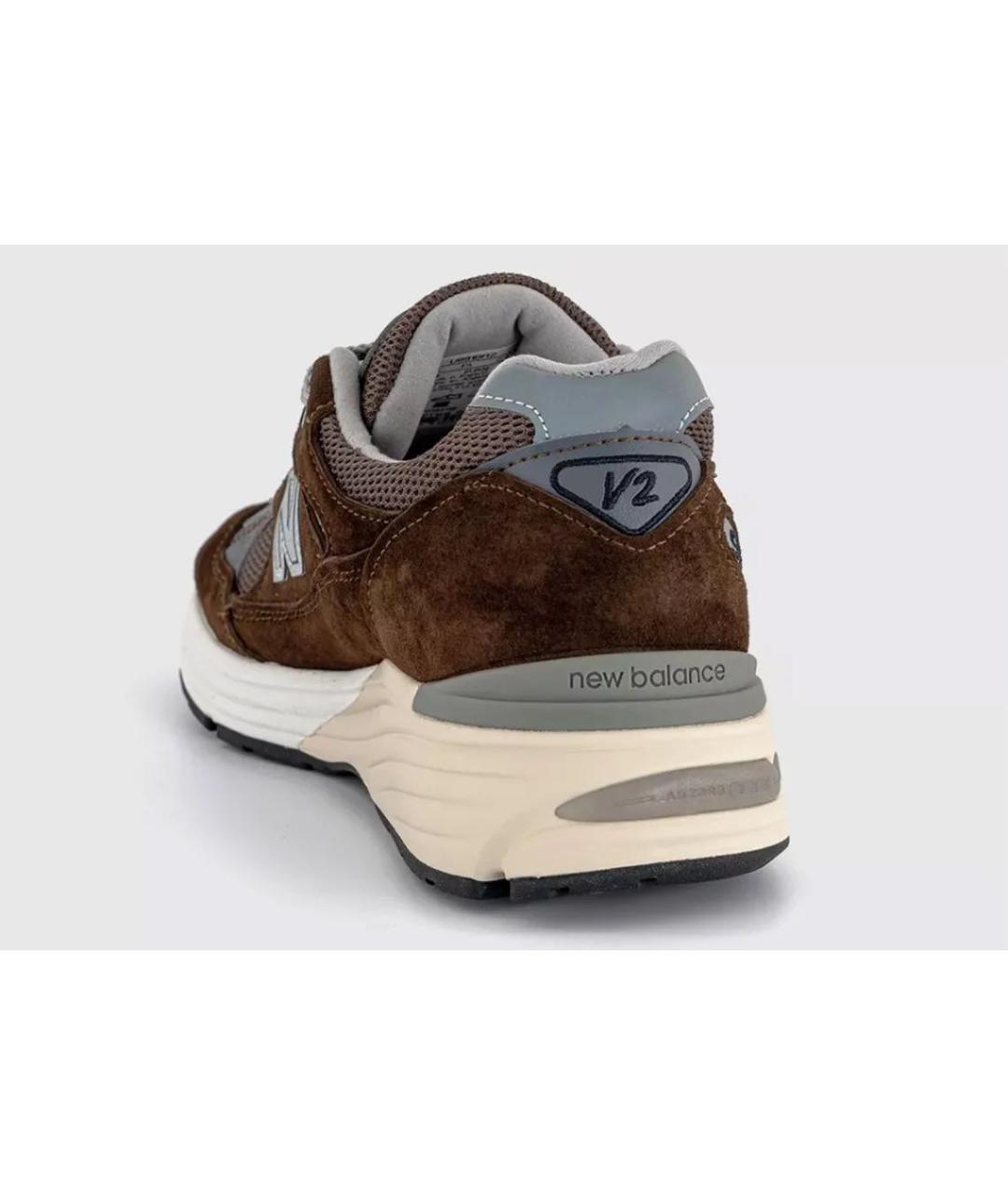 NEW BALANCE Коричневые замшевые низкие кроссовки / кеды, фото 4