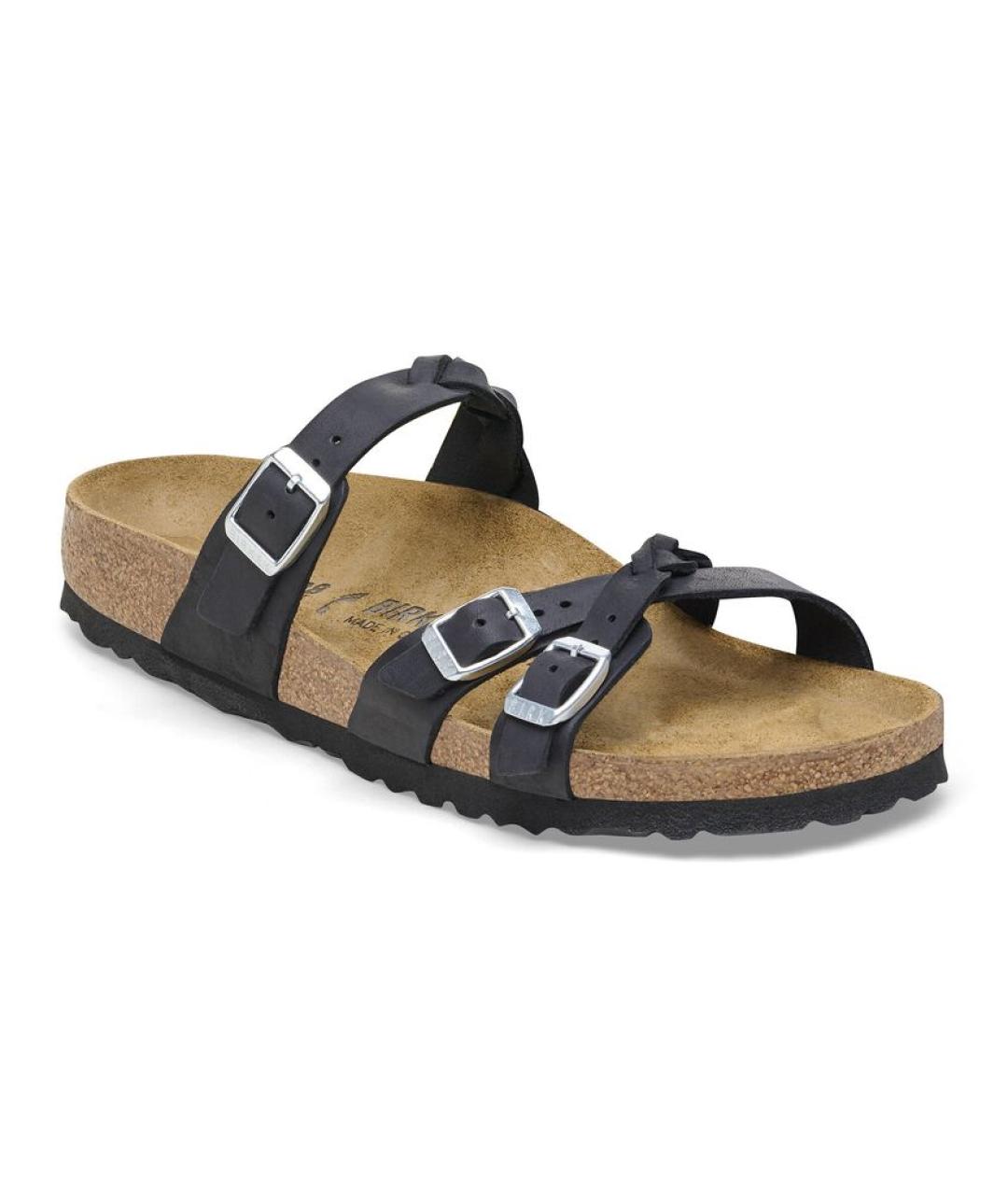 BIRKENSTOCK Черные кожаные сандалии, фото 2