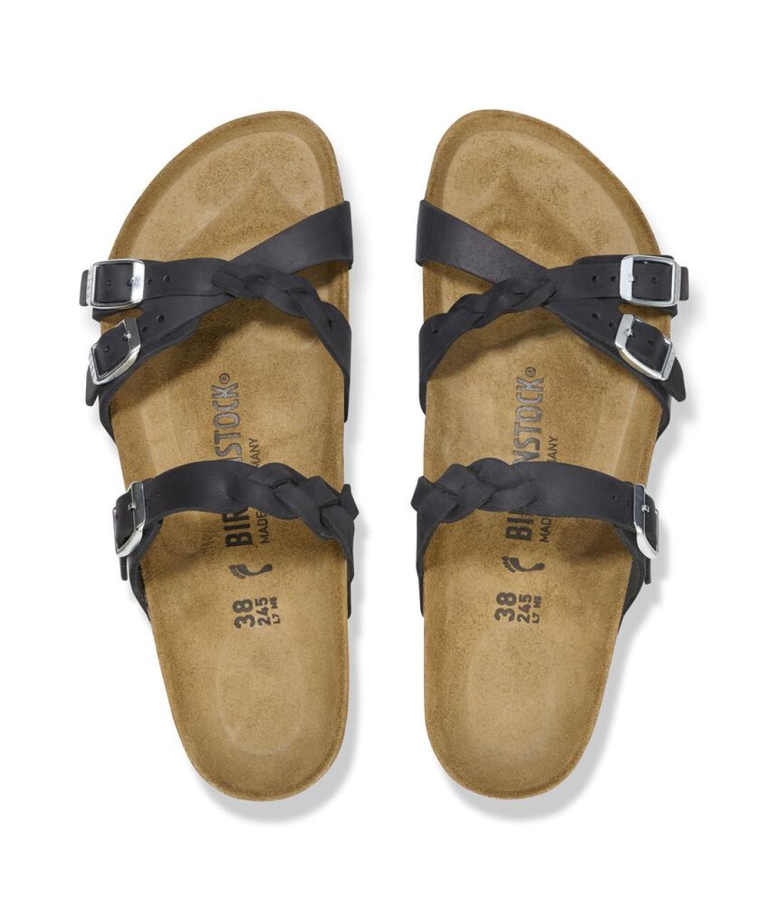 BIRKENSTOCK Черные кожаные сандалии, фото 4