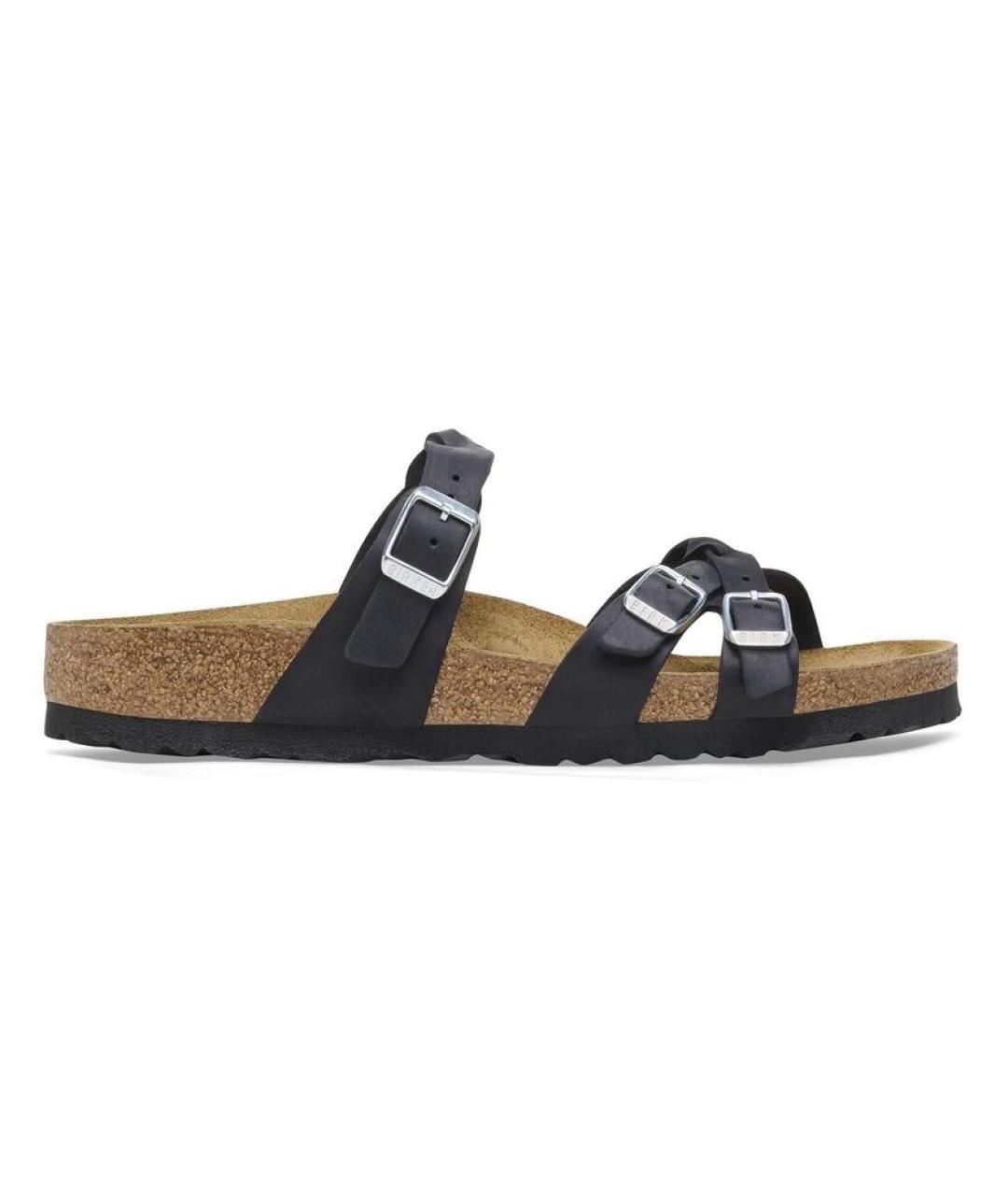 BIRKENSTOCK Черные кожаные сандалии, фото 1