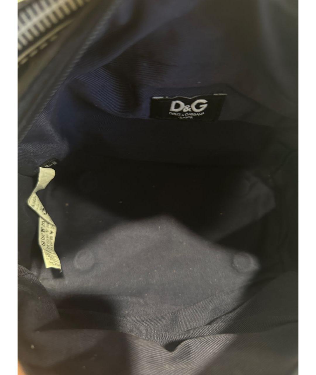 DOLCE&GABBANA Темно-синяя деним сумка с короткими ручками, фото 7