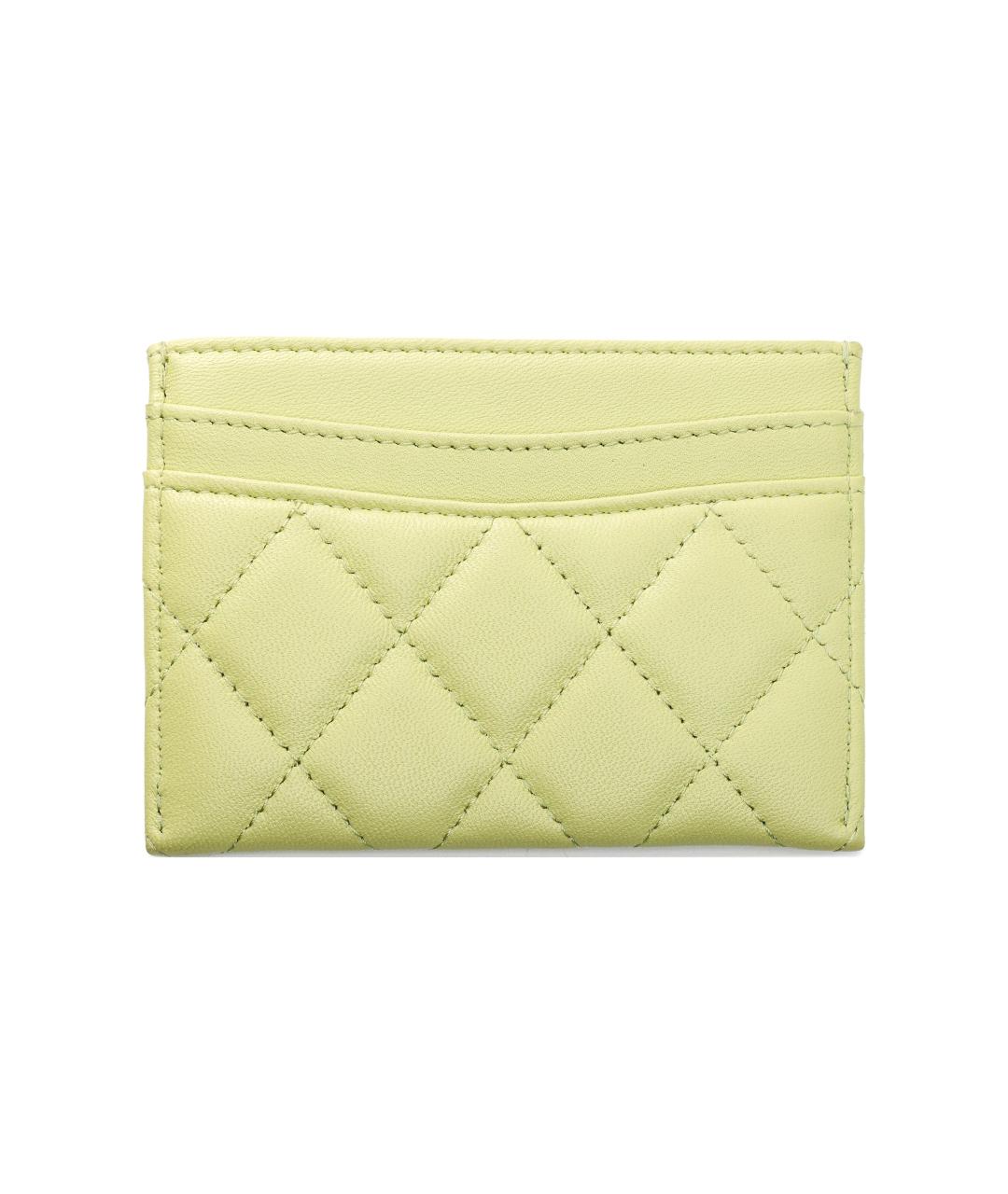 CHANEL Зеленый кожаный кардхолдер, фото 3
