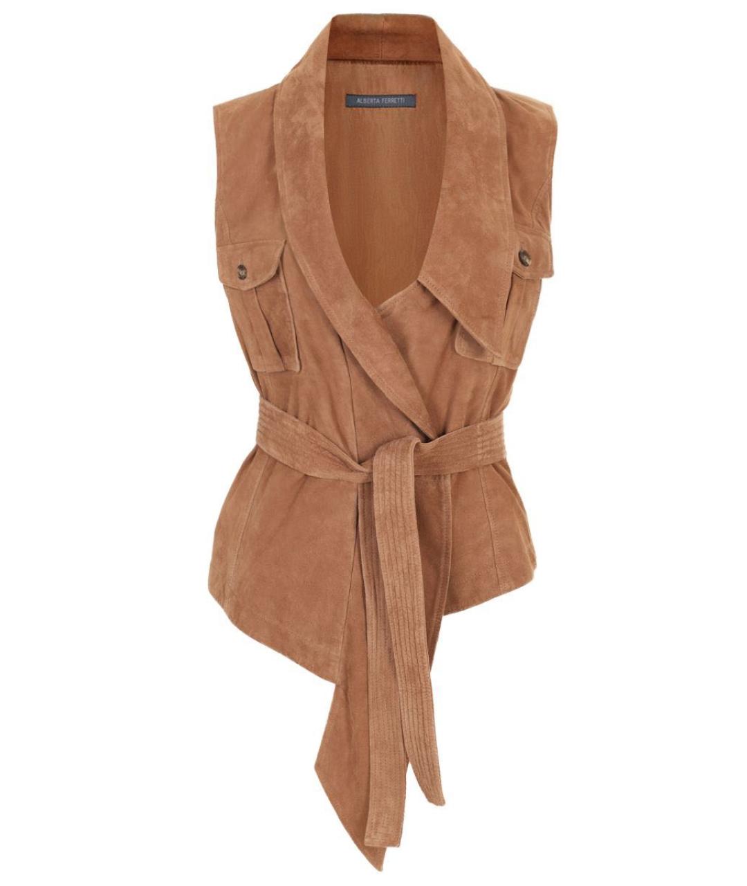 ALBERTA FERRETTI Горчичный жилет, фото 6