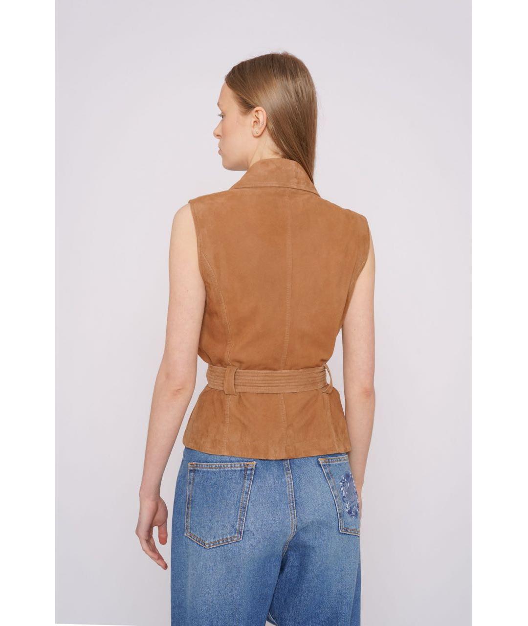 ALBERTA FERRETTI Горчичный жилет, фото 2