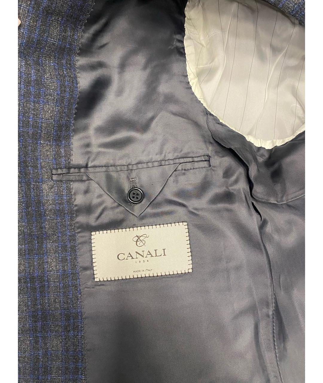 CANALI Серый шерстяной пиджак, фото 4