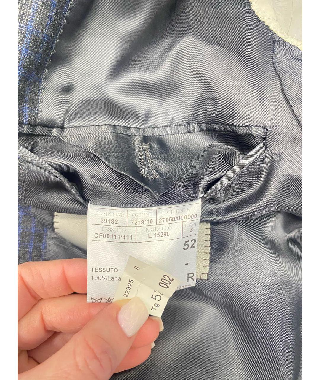 CANALI Серый шерстяной пиджак, фото 3